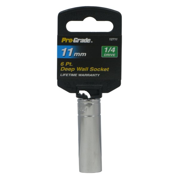 Pro-Grade® - 1/4" Drive 11 mm 6-Point Metric Deep Socket