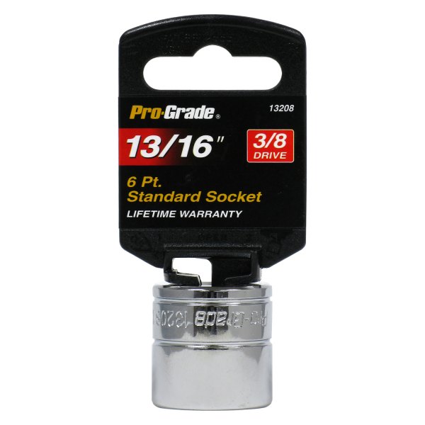 Pro-Grade® - 3/8" Drive 13/16" 6-Point SAE Standard Socket