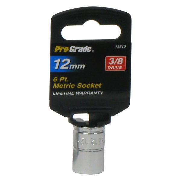 Pro-Grade® - 3/8" Drive 12 mm 6-Point Metric Standard Socket