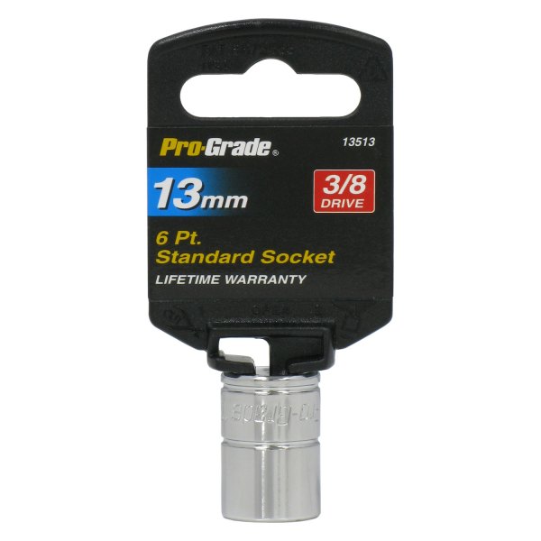 Pro-Grade® - 3/8" Drive 13 mm 6-Point Metric Standard Socket