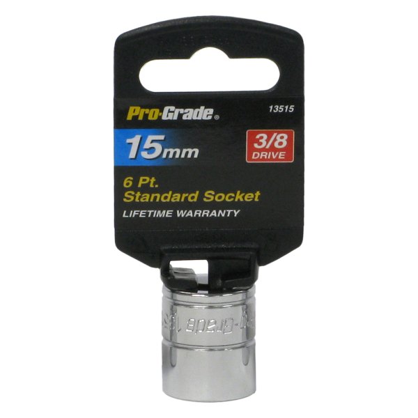 Pro-Grade® - 3/8" Drive 15 mm 6-Point Metric Standard Socket