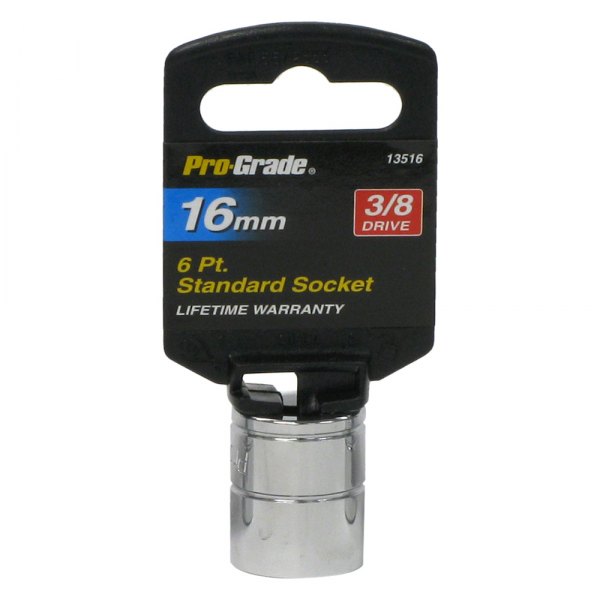 Pro-Grade® - 3/8" Drive 16 mm 6-Point Metric Standard Socket