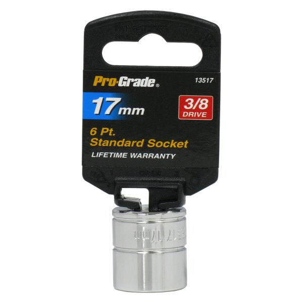 Pro-Grade® - 3/8" Drive 17 mm 6-Point Metric Standard Socket