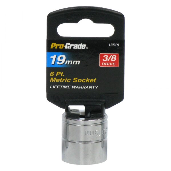 Pro-Grade® - 3/8" Drive 19 mm 6-Point Metric Standard Socket