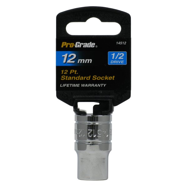 Pro-Grade® - 1/2" Drive 12 mm 12-Point Metric Standard Socket
