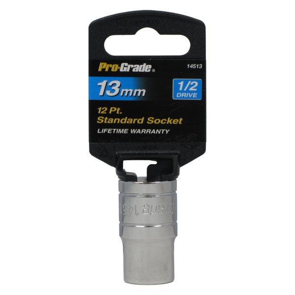 Pro-Grade® - 1/2" Drive 13 mm 12-Point Metric Standard Socket