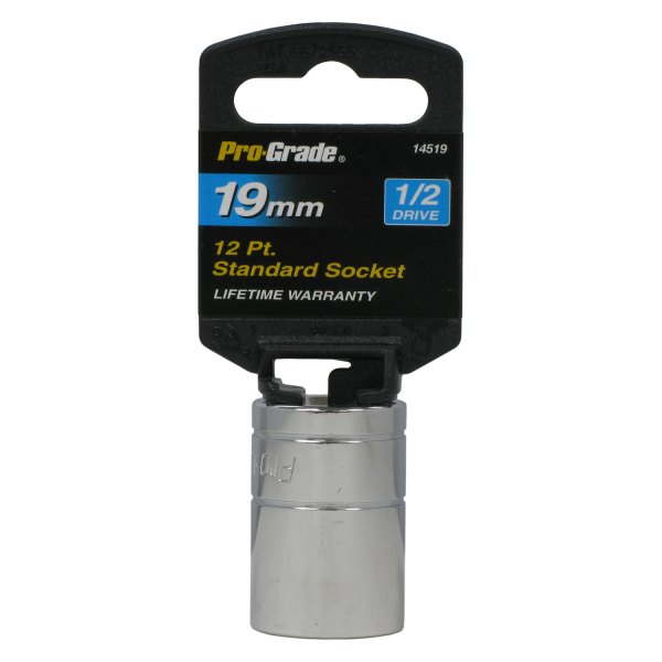 Pro-Grade® - 1/2" Drive 19 mm 12-Point Metric Standard Socket