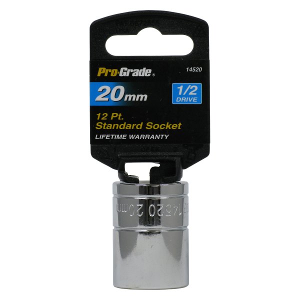 Pro-Grade® - 1/2" Drive 20 mm 12-Point Metric Standard Socket