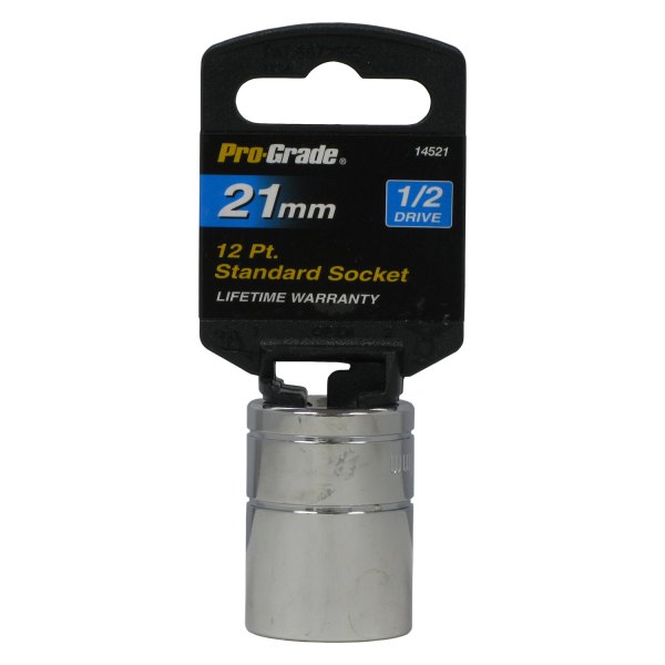Pro-Grade® - 1/2" Drive 21 mm 12-Point Metric Standard Socket