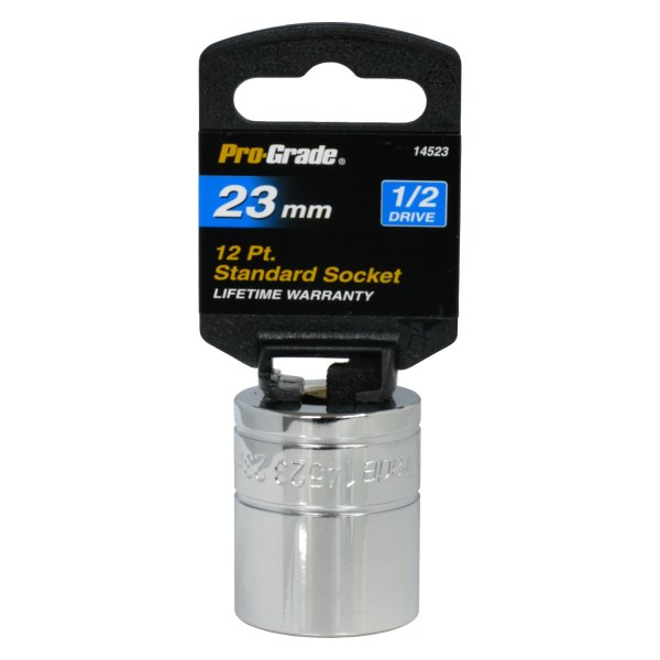 Pro-Grade® - 1/2" Drive 23 mm 12-Point Metric Standard Socket