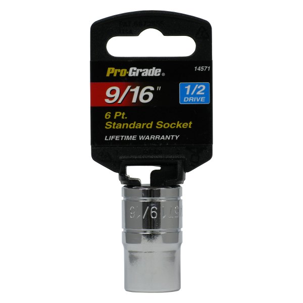 Pro-Grade® - 1/2" Drive 9/16" 6-Point SAE Standard Socket