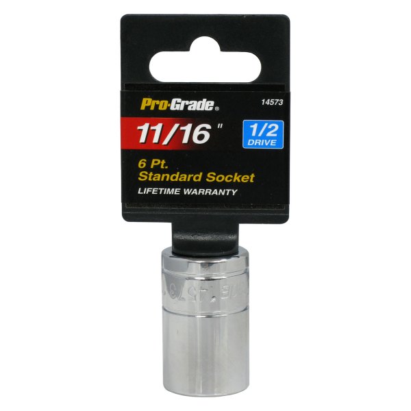 Pro-Grade® - 1/2" Drive 11/16" 6-Point SAE Standard Socket