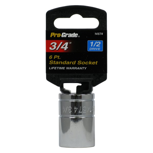 Pro-Grade® - 1/2" Drive 3/4" 6-Point SAE Standard Socket