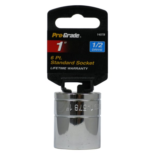 Pro-Grade® - 1/2" Drive 1" 6-Point SAE Standard Socket