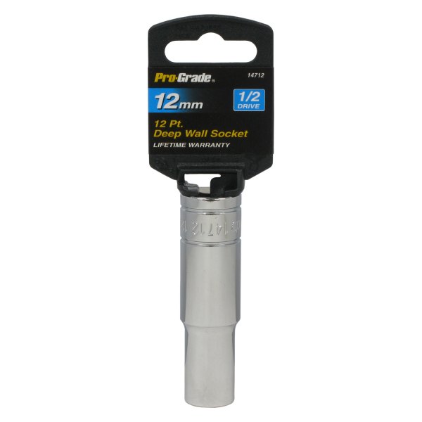 Pro-Grade® - 1/2" Drive 12 mm 12-Point Metric Deep Socket