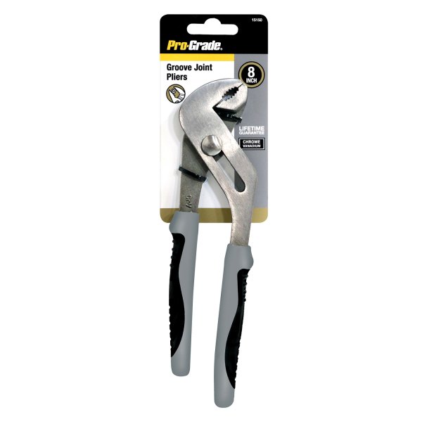Pro-Grade® - 8" Curved Jaws Multi-Material Handle Tongue & Groove Pliers