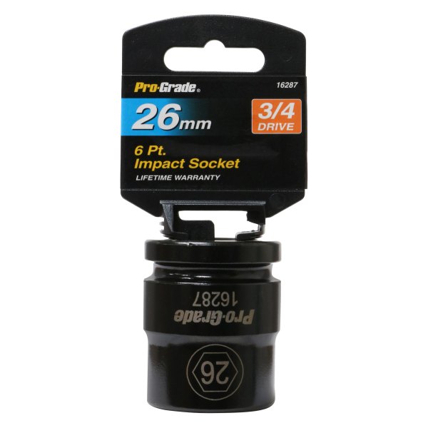 Pro-Grade® - 3/4" Drive Metric 6-Point Impact Socket