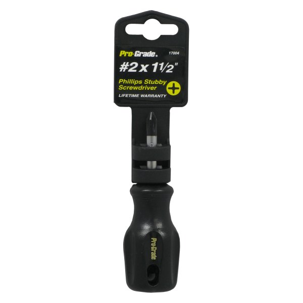 Pro-Grade® - PH2 Dipped Handle Stubby Phillips Screwdriver