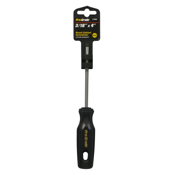 Pro-Grade® - 3/16" x 4" Dipped Handle Slotted Screwdriver