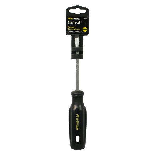 Pro-Grade® - 1/4" x 4" Dipped Handle Slotted Screwdriver