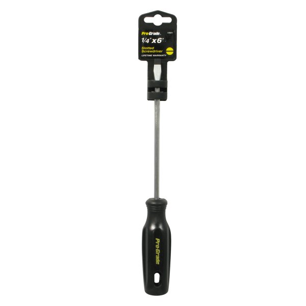 Pro-Grade® - 1/4" x 6" Dipped Handle Slotted Screwdriver