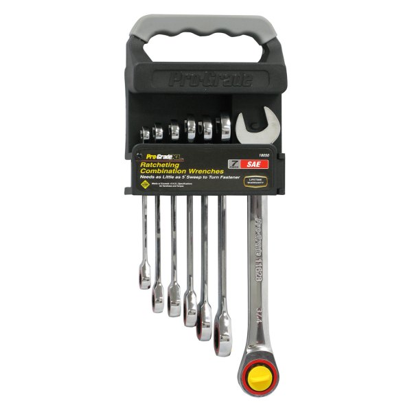 Pro-Grade® - 7-piece 5/16" to 3/4" 12-Point Straight Head Chrome Combination Wrench Set