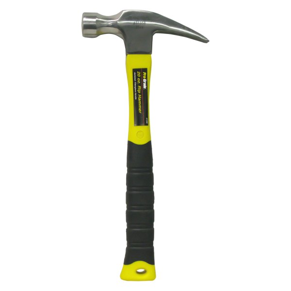 Pro-Grade® - 20 oz. Jacketed Fiberglass Handle Smooth Face Straight Claw Hammer