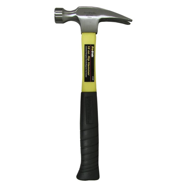 Pro-Grade® - 16 oz. Jacketed Fiberglass Handle Smooth Face Straight Claw Hammer