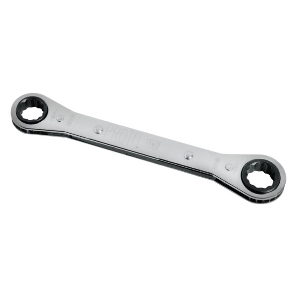 PROTO® - 12 x 14 mm 6-Point Straight Head Ratcheting Full Polished Double Box End Wrench