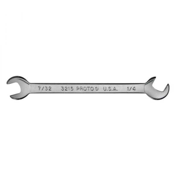 PROTO® - 7/32" x 1/4" Rounded 60° Angled Head Satin Double Open End Wrench