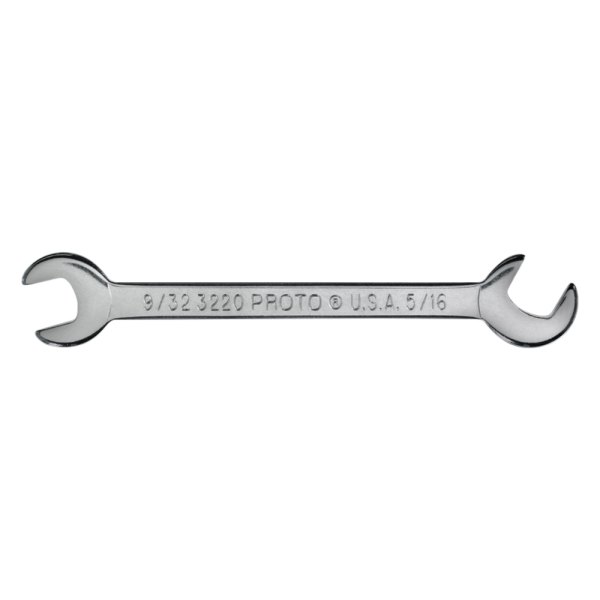 PROTO® - 9/32" x 5/16" Rounded 60° Angled Head Satin Double Open End Wrench