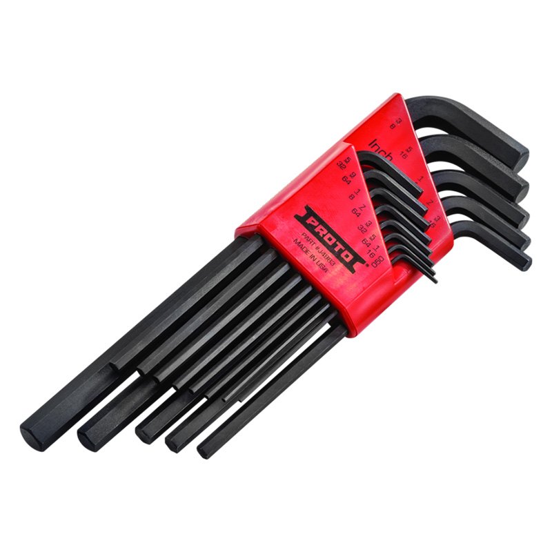 PROTO 4983 13 Piece 0.05 to 3 8 SAE Long Arm Hex Key Set TOOLSiD