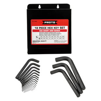 PROTO® 4986 - 18-Piece 0.028" to 5/8" SAE Hex Key Set