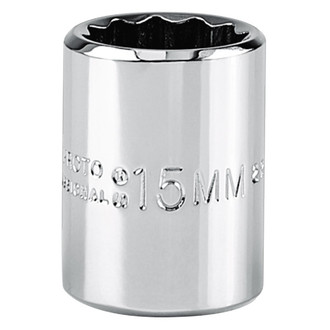 PROTO® 5215M - 3/8" Drive 15 mm 12-Point Metric Standard Socket