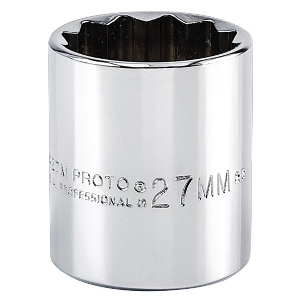 PROTO® - 1/2" Drive 27 mm 12-Point Metric Standard Socket