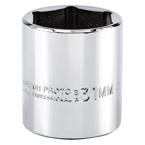 PROTO® - 1/2" Drive 31 mm 6-Point Metric Standard Socket