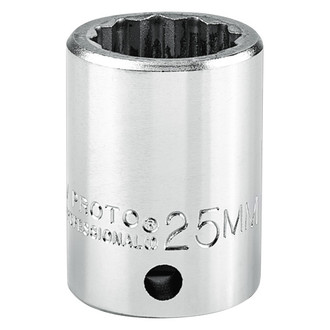 PROTO® - 3/4" Drive 25 mm 12-Point Metric Standard Socket