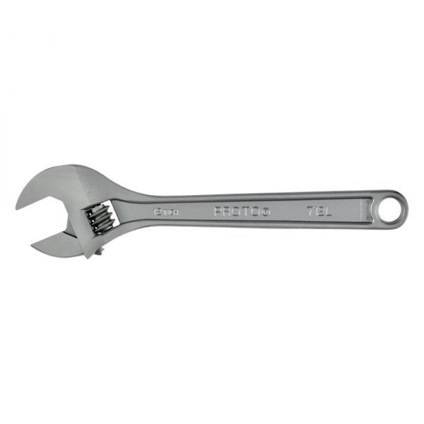 PROTO® - Clik-Stop™ 15/16" x 6" OAL Satin Plain Handle Adjustable Wrench