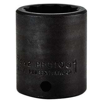 PROTO® - 1/2" Drive 1" 12-Point Standard Impact Socket