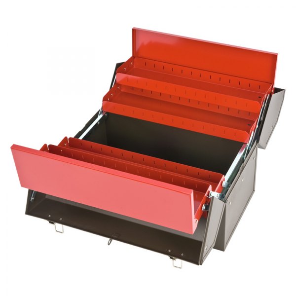 PROTO® - Cantilever Metal Black Portable Tool Box (18" W x 14" D x 10" H)