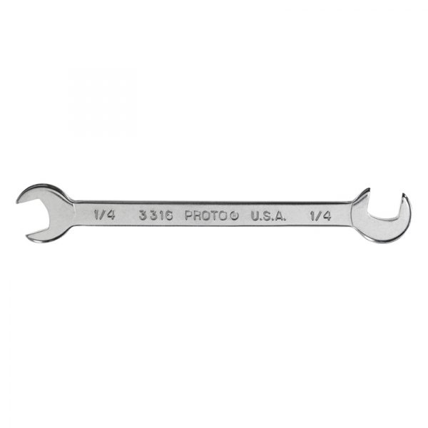 PROTO® - 1/4" Hex 15° and 75° Angled Head Satin Double Open End Wrench