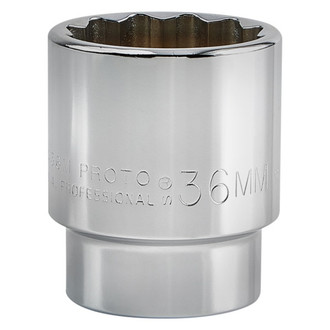 PROTO® - 1/2" Drive 36 mm 12-Point Metric Standard Socket