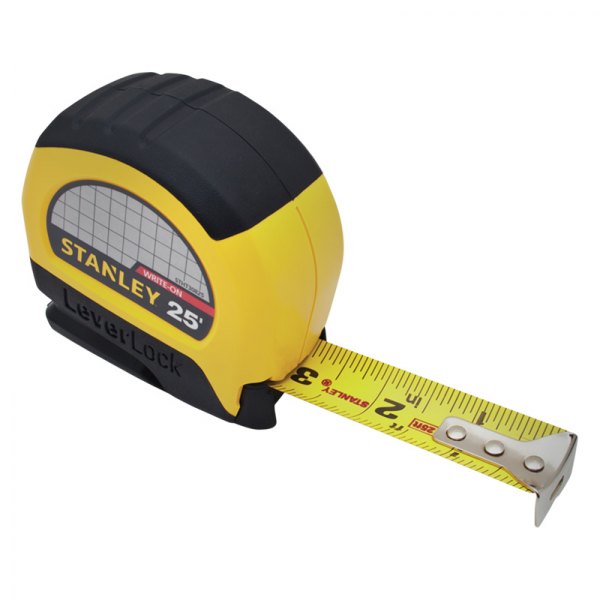 PROTO® - STANLEY LeverLock™ 30' SAE Yellow/Black Auto Locking Measuring Tape