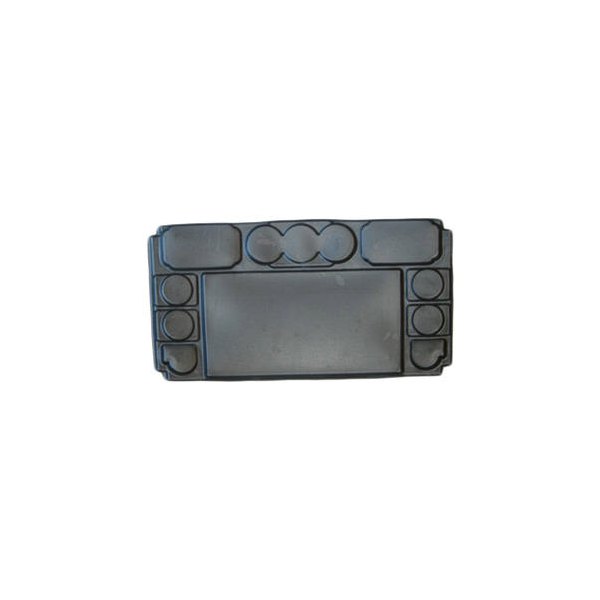 Protoco® - 16" x 19" 10-Compartment Black Plastic Organizer Parts Tray