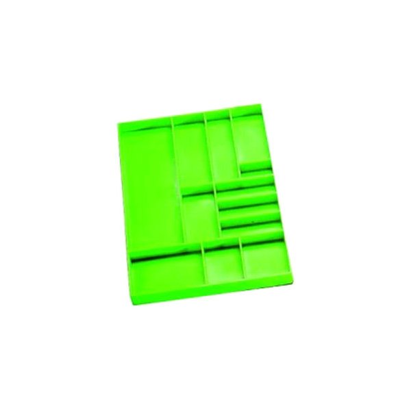 Protoco® - 16" x 11" Plastic Green 10-Compartment Organizer Parts Tray