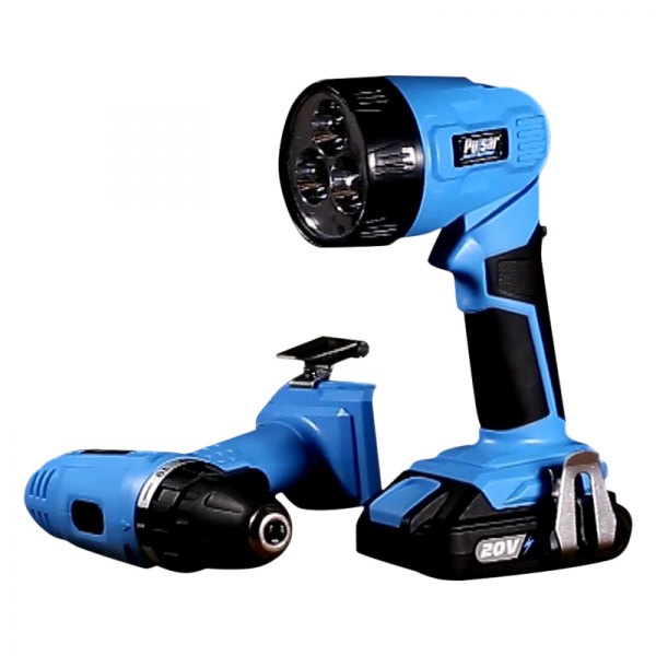 Pulsar® - 20 V Cordless 1.3 Ah Li-ion 2-Tool Combo Kit (Power Drill/Driver,Work Light)