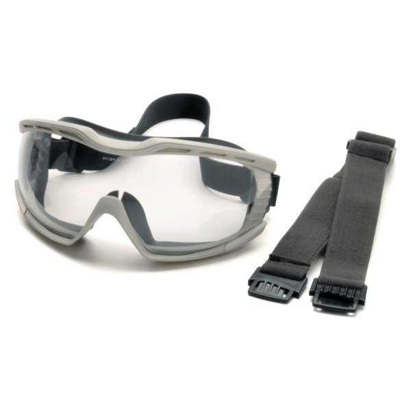 Pyramex® - Capstone 600™ Chemical Anti-Fog Clear Safety Goggles
