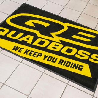 QuadBoss® - 5' x 3' Black/Yellow Shop Floor Mat