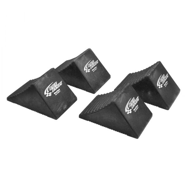 Race Ramps® - 4-Piece Black Rubber Wheel Chock Set with Extra Grip
