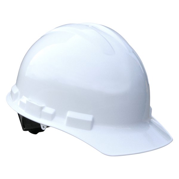 Radians® - Granite™ 6" to 8-1/2" High Density Polyethylene White Cap Style Hard Hat with Pinlock Suspension